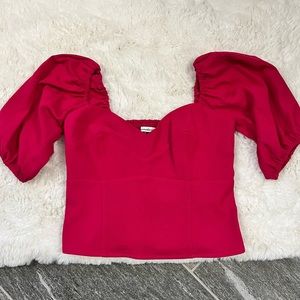 Puff sleeve crop top